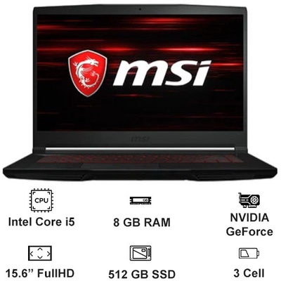 Laptop MSI Gaming GF63 Thin 11UC-444VN-0