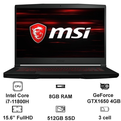 Laptop gaming MSI GF63 Thin 11SC 662VN-5