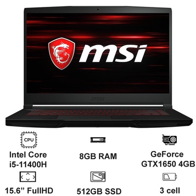 Laptop gaming MSI GF63 Thin 11SC 664VN-5