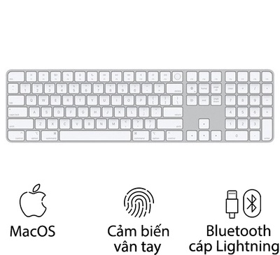 Bàn phím Apple Magic Keyboard + Touch ID/Phím số 2021 MK2C3 | Chính hãng Apple Việt Nam-0