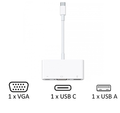 Cáp chuyển USB-C to VGA Multiport Apple MJ1L2ZP | Chính hãng Apple Việt Nam
