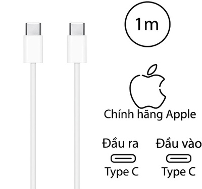 Cáp Type C to Type C Apple MUF72ZA 1M | Chính hãng Apple Việt Nam-0