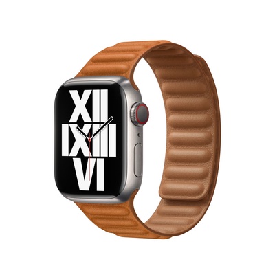 Dây đeo Apple Watch Leather Link M/L 41/40/38mm chính hãng-0